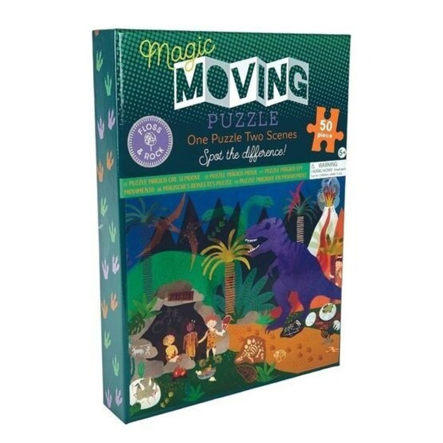 Kid FLOSS & ROCK Toys | Floss & Rock- Dino Magic Moving Puzzle