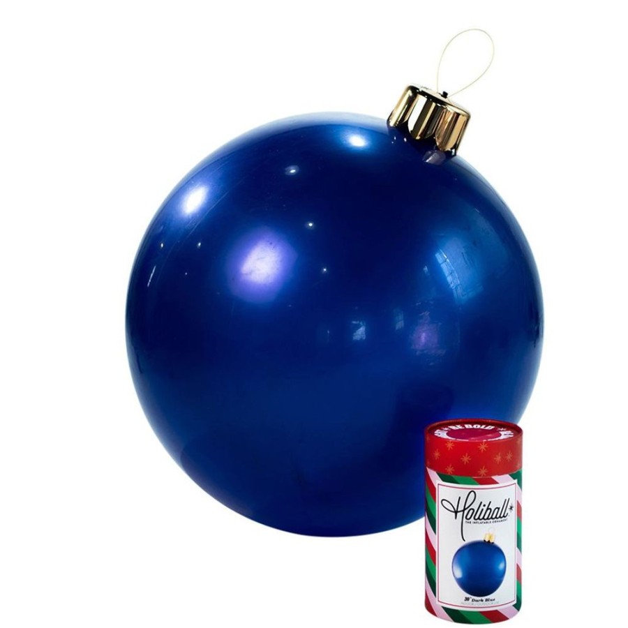 Cottage Kitchen HOLIBALL Ornaments | Holiball- 30" Dark Blue Inflatable Ball