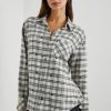 Women RAILS Tops | Rails- Milo Top Ivory Check Stars