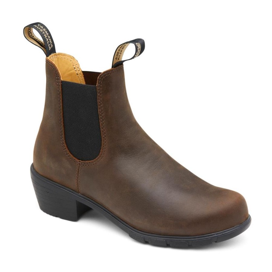 Women BLUNDSTONE Casual Footwear | Blundstone- 1673 Women'S Series Heel Antique Brown