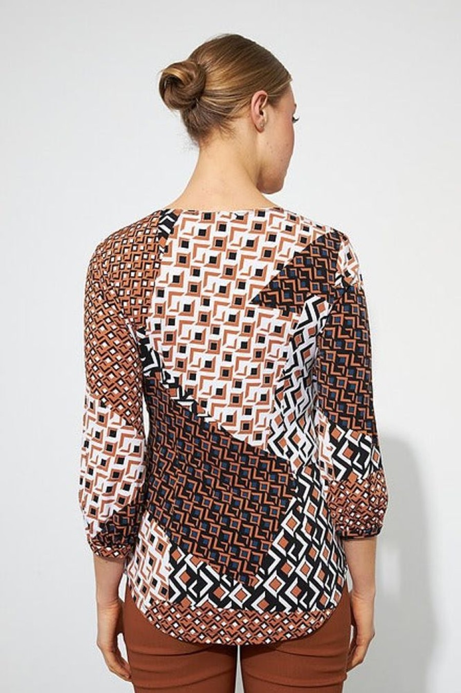 Women JOSEPH RIBKOFF Tops | Joseph Ribkoff- Mixed Print Top Vanilla Multi