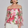 Women JOSEPH RIBKOFF Tops | Joseph Ribkoff- Floral Print Top Vanilla-Multi