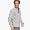 Men JOHNSTON & MURPHY Tops | Johnston & Murphy- Men'S Reversible Solid Quarter-Zip White-Storm