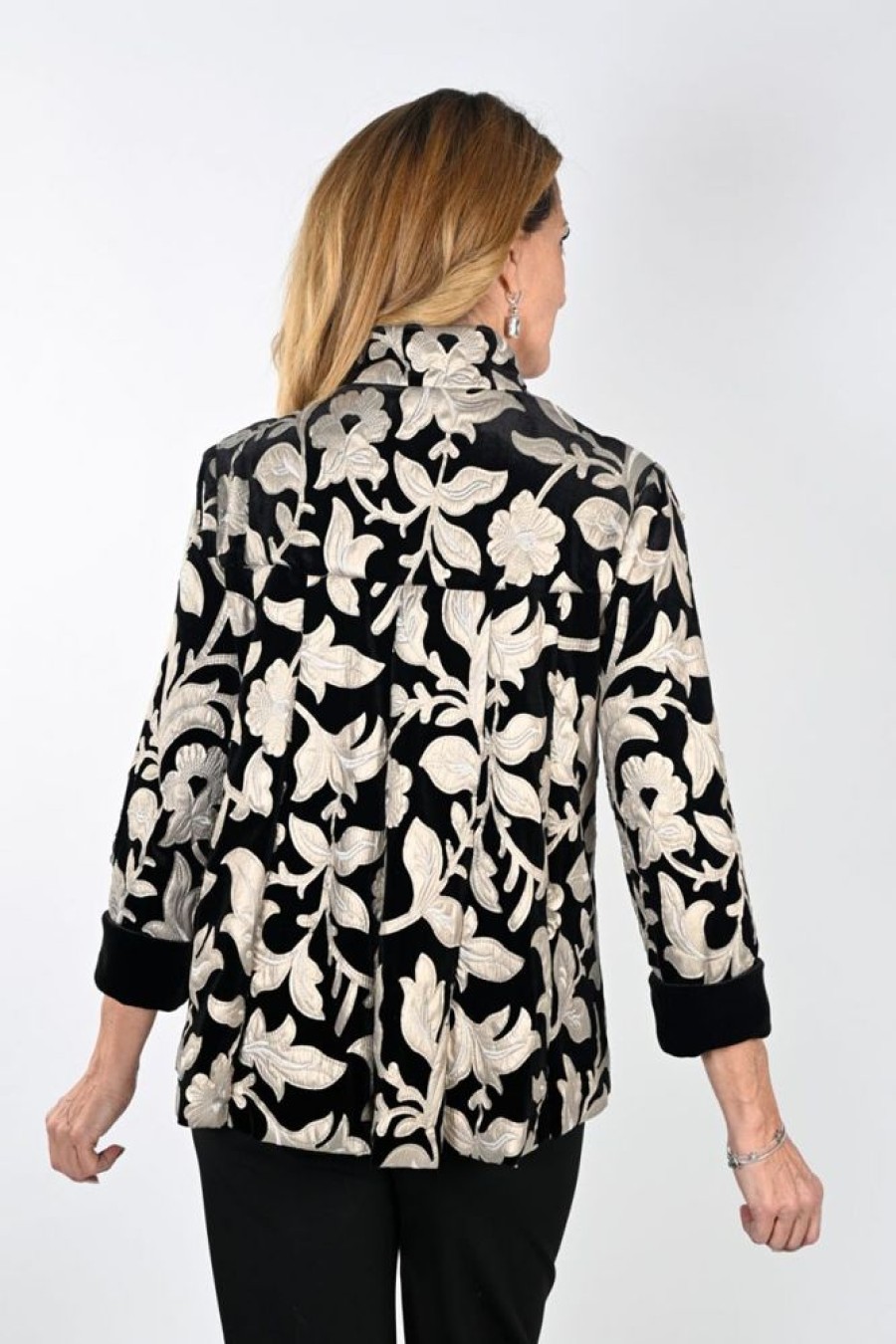 Women FRANK LYMAN Coats & Jackets | Frank Lyman- Jacket 239386 Blk-Champagne