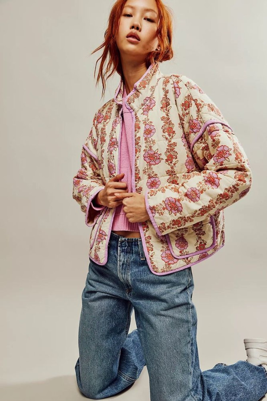 Women FREE PEOPLE Coats & Jackets | Free People- Chloe Jacket Tea Combo