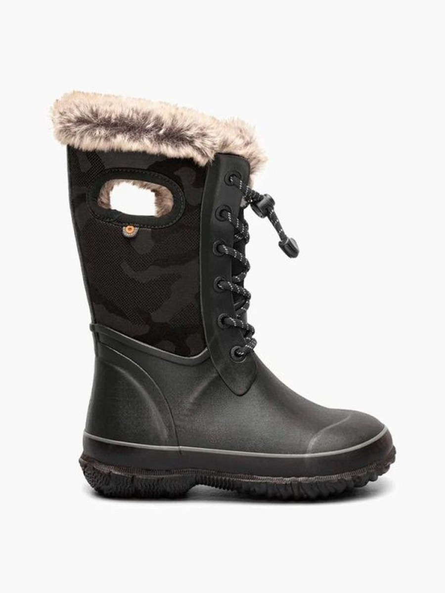 Kid BOGS Winter Boots | Bogs- Kids Arcata Tonal Camo Winter Boot Black