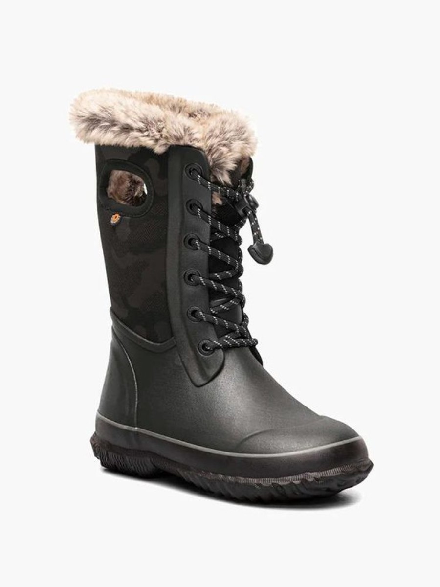 Kid BOGS Winter Boots | Bogs- Kids Arcata Tonal Camo Winter Boot Black