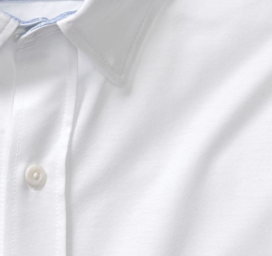 Men JOHNSTON & MURPHY Tops | Johnston & Murphy- Men'S Xc Flex® Stretch Long-Sleeve Shirt White