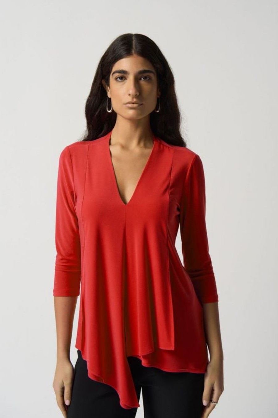 Women JOSEPH RIBKOFF Tops | Joseph Ribkoff- Women'S Tunic 161066Tt Red