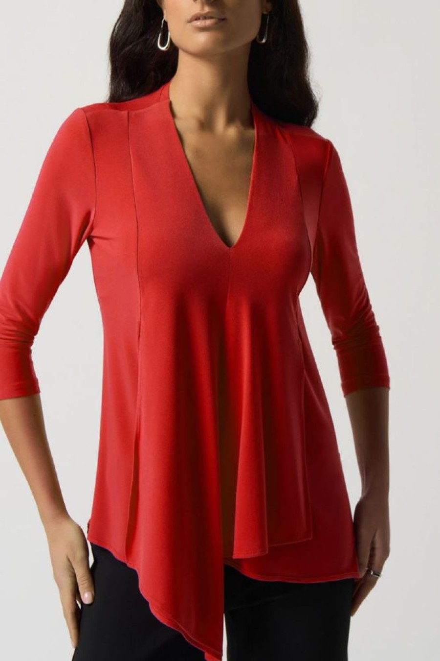 Women JOSEPH RIBKOFF Tops | Joseph Ribkoff- Women'S Tunic 161066Tt Red