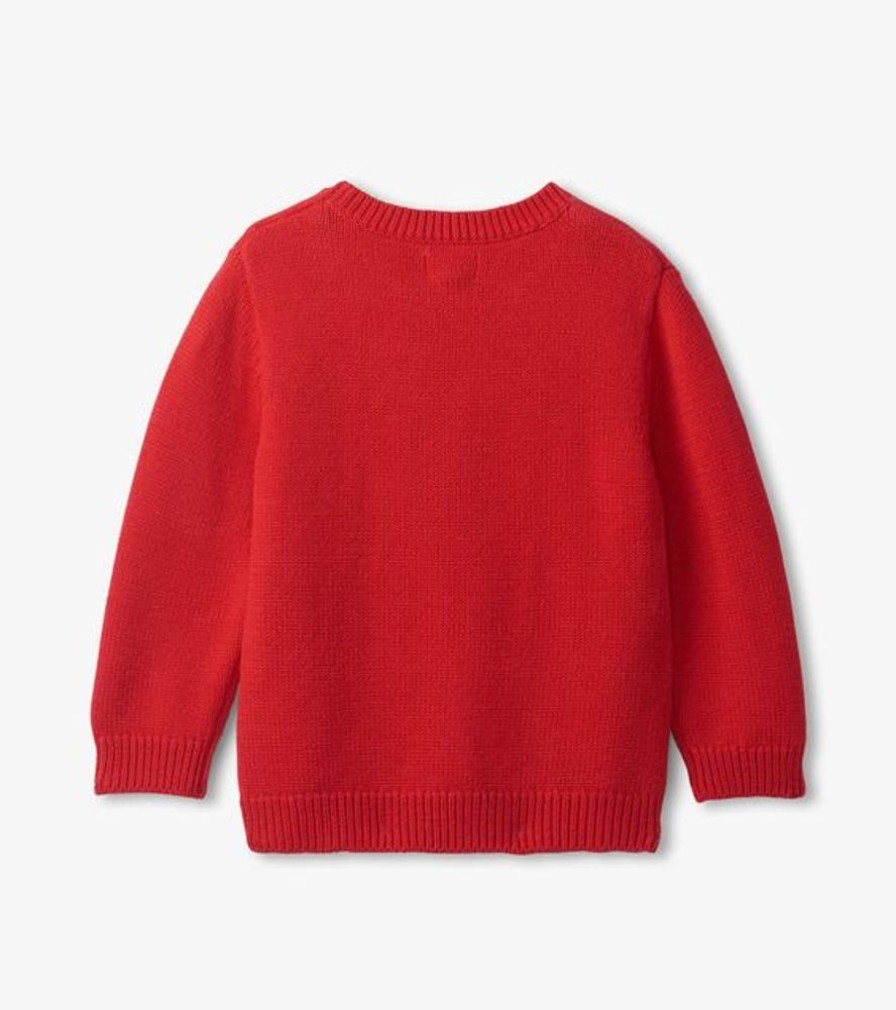 Kid HATLEY Tops | Hatley- Baby Holiday Bear Crew Neck Sweater Red