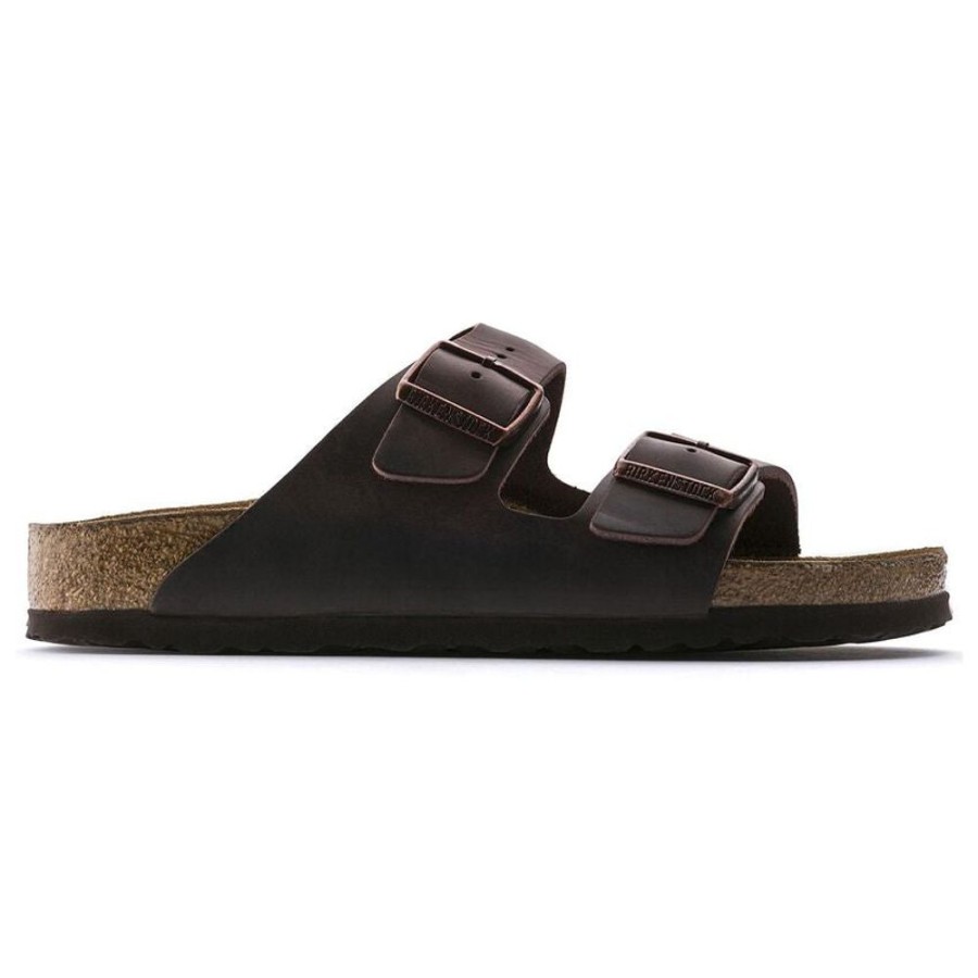 Women BIRKENSTOCK Sandals | Birkenstock- Arizona Leather Soft Footbed Sandal Habana