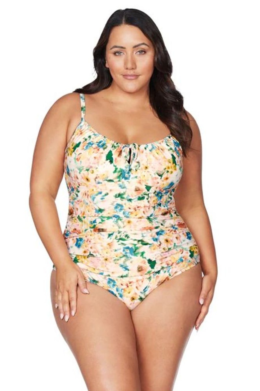 Women ARTESANDS One Piece | Artesands- Women'S Odette Degas One Piece Multi