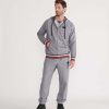 Men HATLEY Sleepwear & Lounge | Hatley- Men'S Marled Bear Joggers Grey