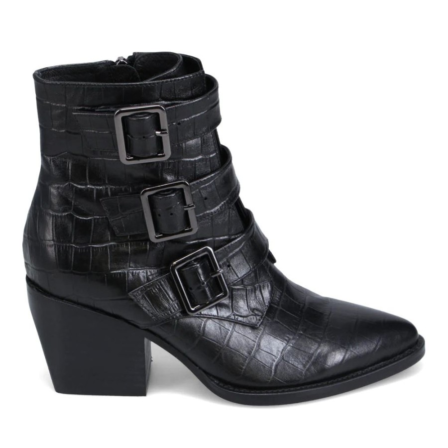 Women DJANGO & JULIET Casual Footwear | Django & Juliette- Women'S Marzena Ankle Boot Black Croc