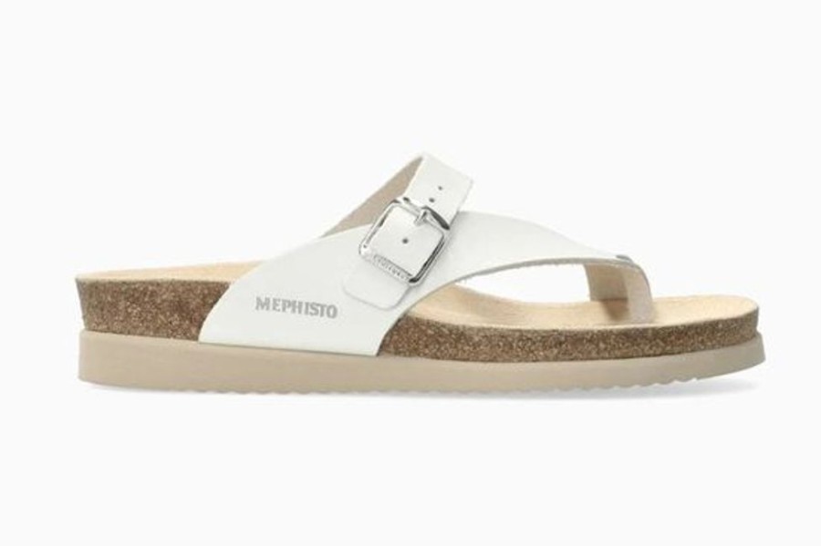 Women MEPHISTO Casual Footwear | Mephisto- Women'S Helen Sandal White Sandanyl