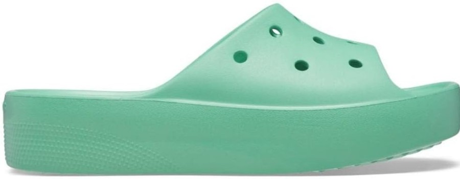 Women CROCS Casual Footwear | Crocs- Women'S Platform Slide Jade Stone