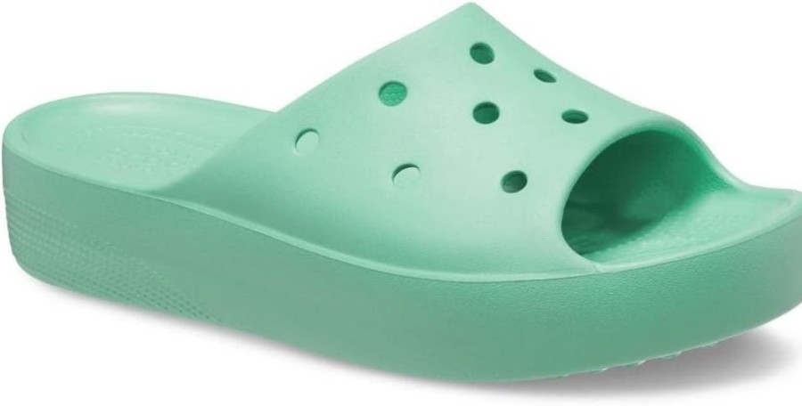 Women CROCS Casual Footwear | Crocs- Women'S Platform Slide Jade Stone