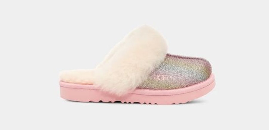 Kid UGGS Slippers | Ugg- Kids Cozy Ii Glitter Slipper Metallic Rainbow