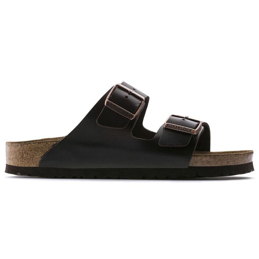 Women BIRKENSTOCK Sandals | Birkenstock- Arizona Soft Footbed Smooth Leather Sandal Brown Amalfi