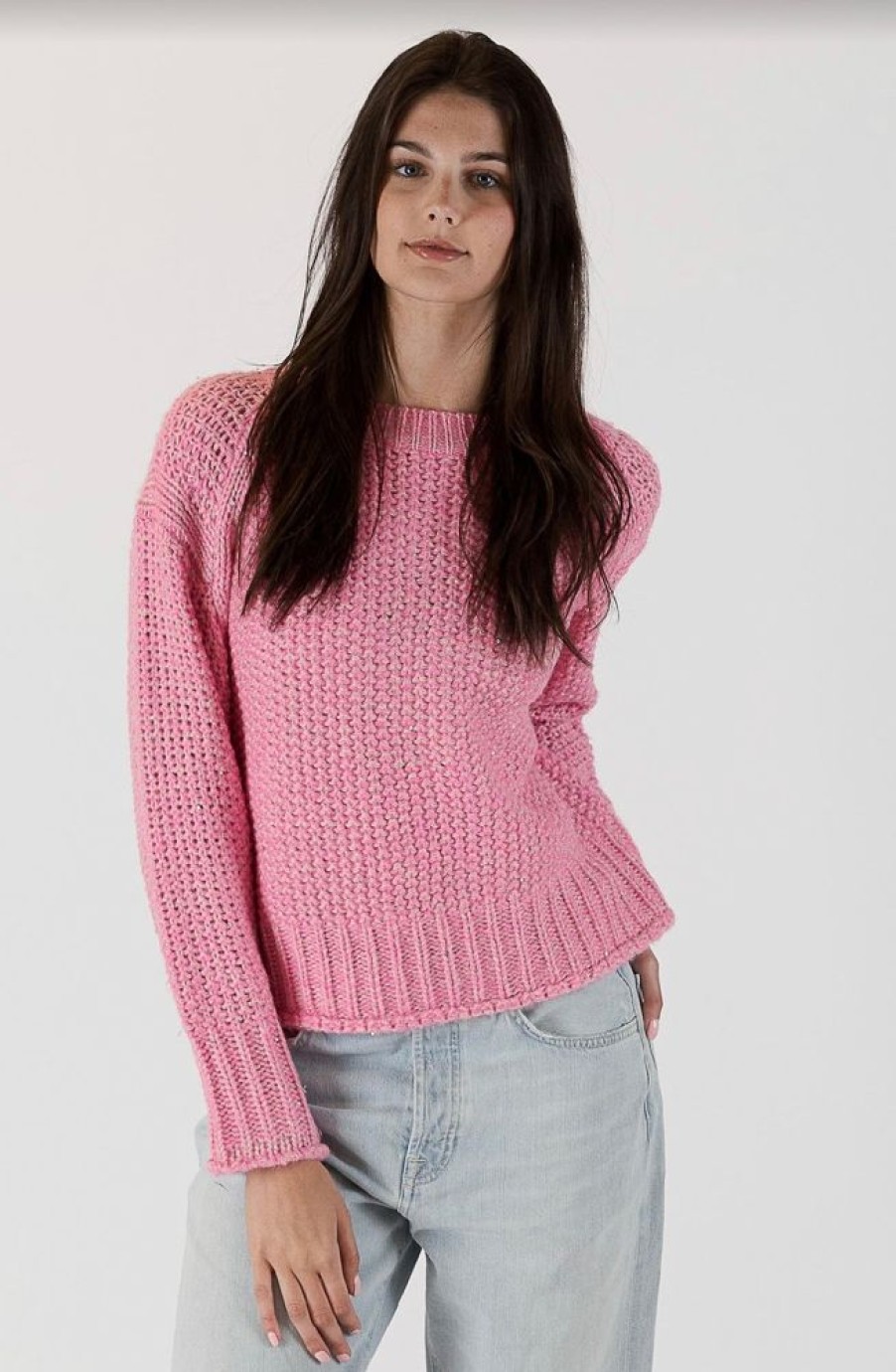 Women LYLA & LUXE Tops | Lyla & Luxe- Pierre Sweater Pink