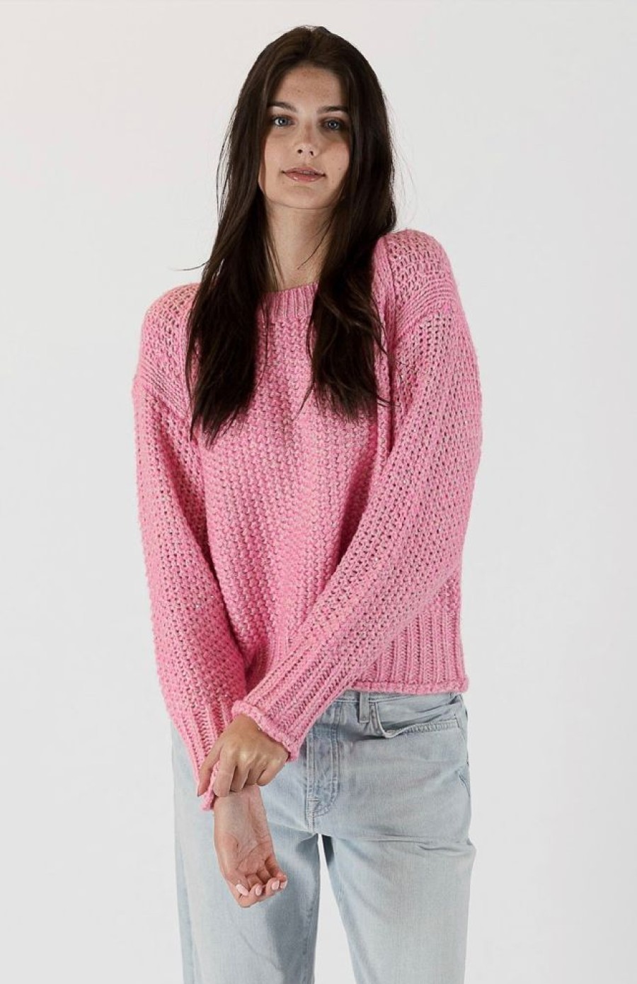 Women LYLA & LUXE Tops | Lyla & Luxe- Pierre Sweater Pink