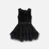 Kid DEUXPARDEUX Dresses & Rompers | Deux Par Deux- Kids Sleeveless Velvet Dress Anthracite