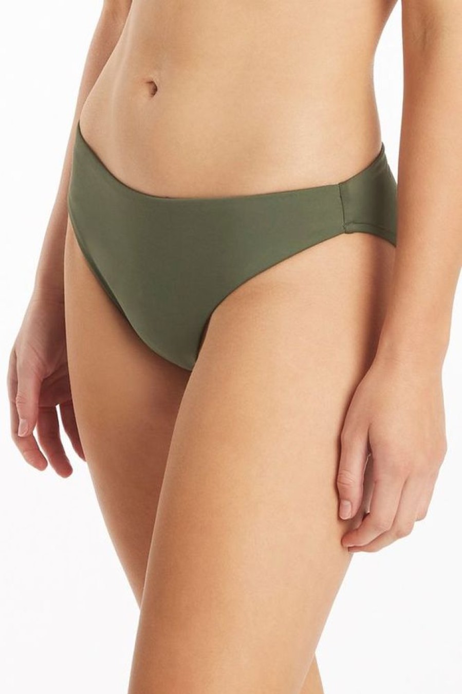 Women SEA LEVEL Bottoms | Sea Level- Ladies Eco Essentials Regular Swim Bottom Khaki