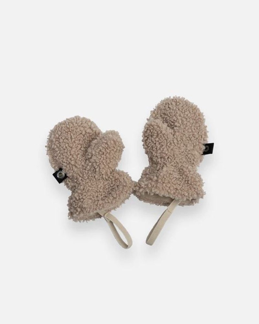 Kid 7AMENFANT Gloves | 7Am Enfant- Baby Teddy Mittens Oatmeal