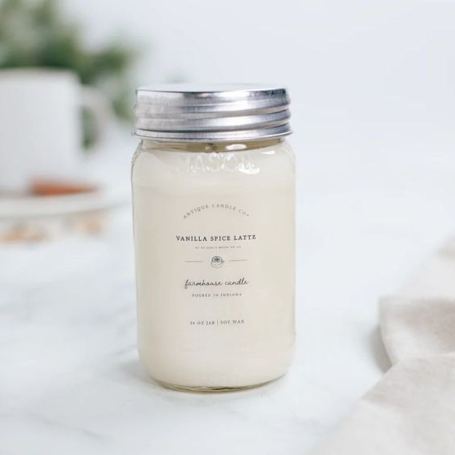 Cottage Kitchen ANTIQUE CANDLE CO Candles | Antique Candle Co- 16 Oz Vanilla Spice Latte