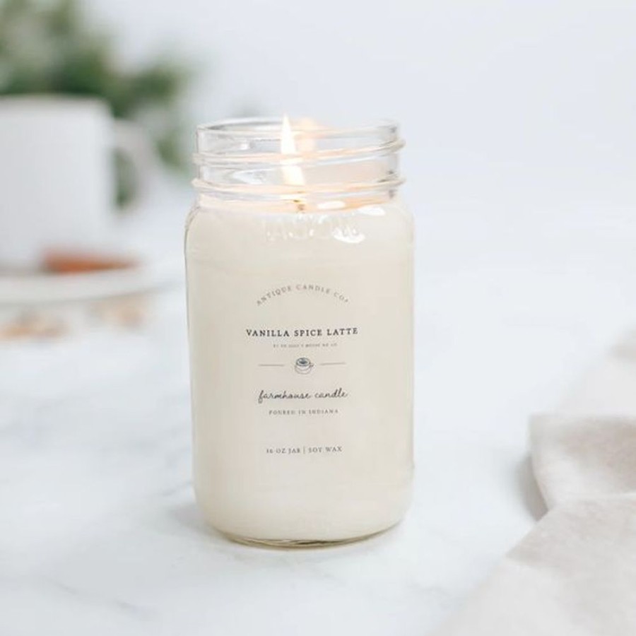 Cottage Kitchen ANTIQUE CANDLE CO Candles | Antique Candle Co- 16 Oz Vanilla Spice Latte