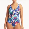 Women SEA LEVEL One Piece | Sea Level- Ladies Cabana D/Dd One Piece Cobalt