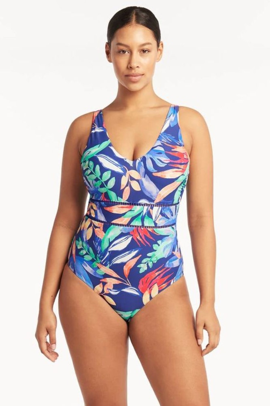 Women SEA LEVEL One Piece | Sea Level- Ladies Cabana D/Dd One Piece Cobalt