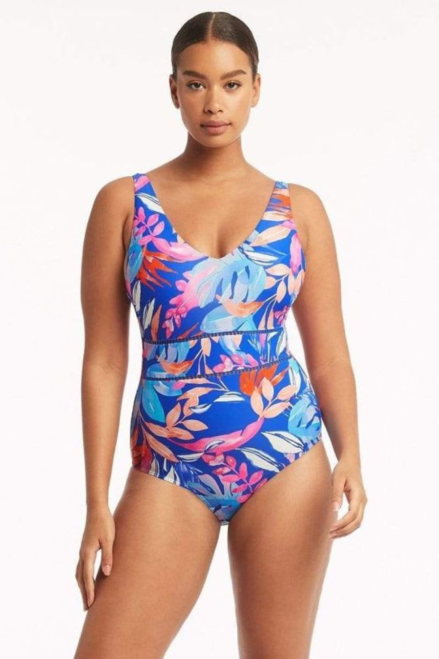 Women SEA LEVEL One Piece | Sea Level- Ladies Cabana D/Dd One Piece Cobalt