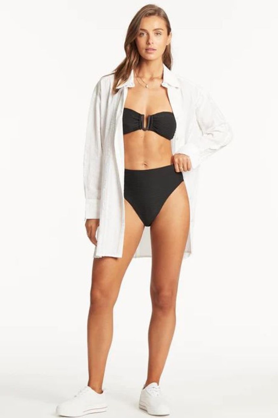 Women SEA LEVEL Cover-Ups | Sea Level- Ladies Heatwave Cover Up White