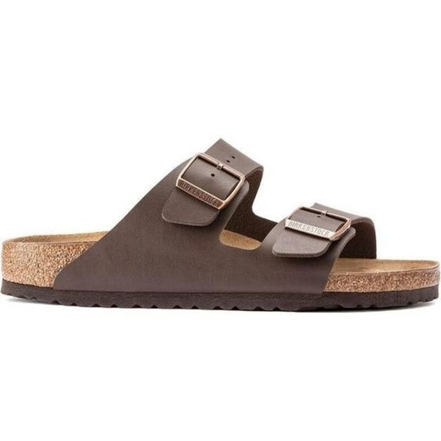 Women BIRKENSTOCK Casual Footwear | Birkenstock- Arizona Soft Footbed Birko-Flor Sandal Dark Brown