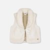 Kid DEUXPARDEUX Tops | Deux Par Deux- Big Kids Faux Fur Vest Off White