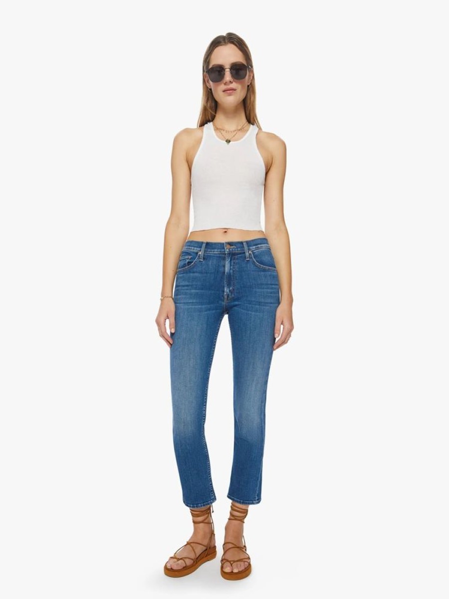 Women MOTHER Bottoms | Mother Denim- Women'S Mid Rise Rider Jeans Right On