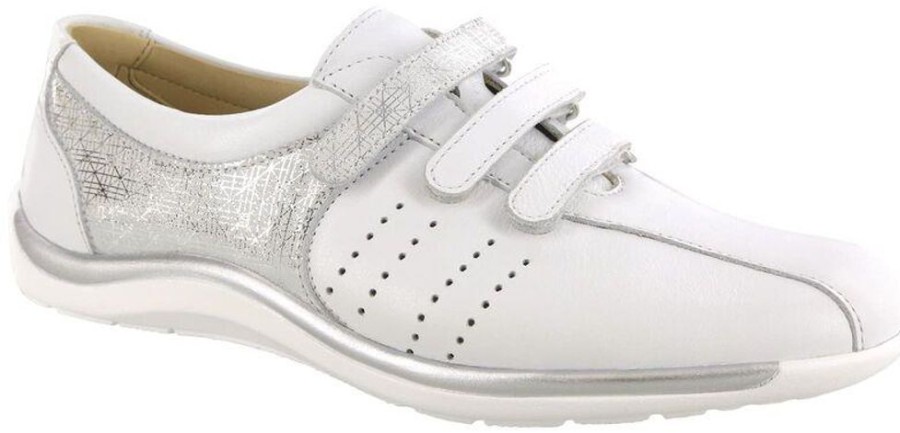 Women SAS Casual Footwear | Sas- Women'S Racetime Shoe Chalk-Silver