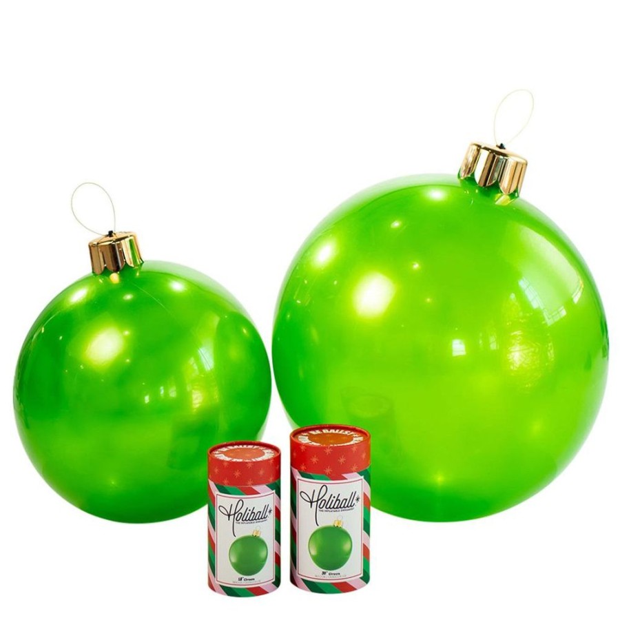 Cottage Kitchen HOLIBALL Ornaments | Holiball- 30" Classic Green Inflatable Ball