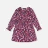 Kid DEUXPARDEUX Dresses & Rompers | Deux Par Deux- Kids Printed Woven Dress Flowers Navy