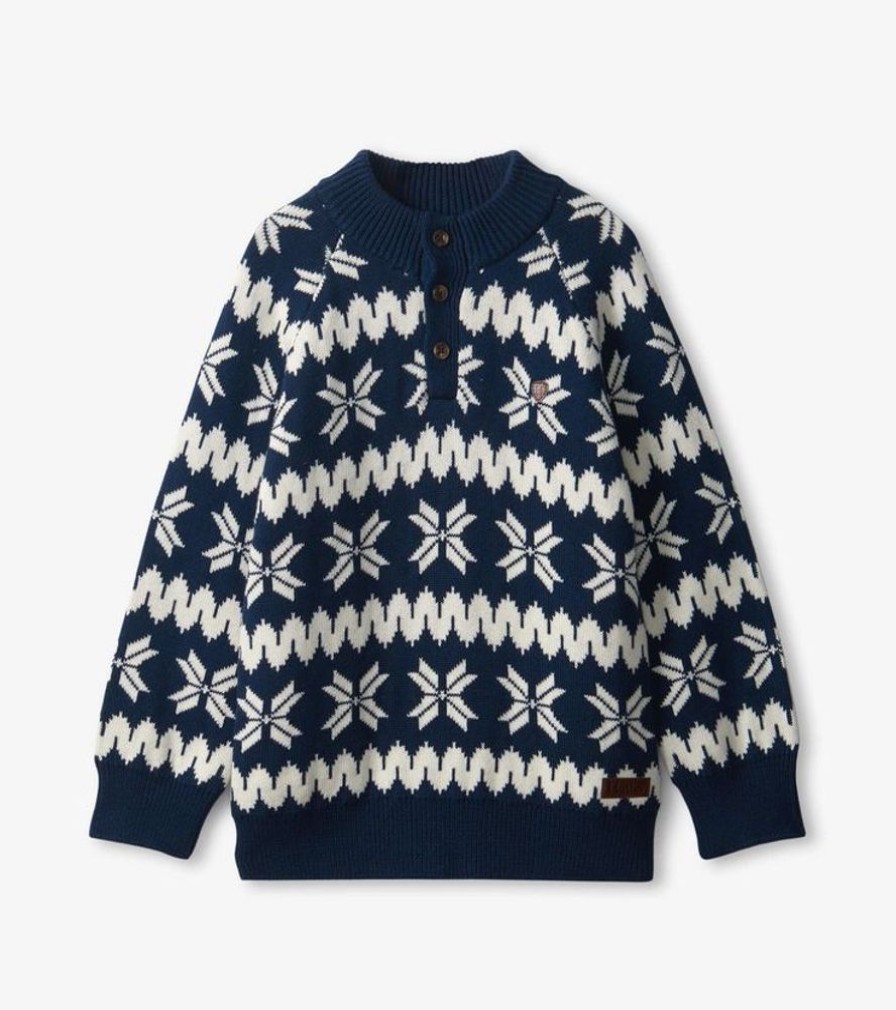 Kid HATLEY Tops | Hatley- Kids Winter Knit Mock Neck Sweater Multi