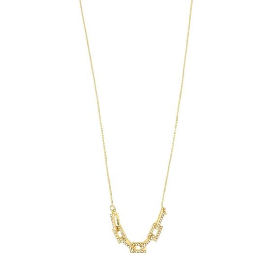 Women PILGRIM Jewelry | Pilgrim- Coby Gold Crystal Pendant Necklace