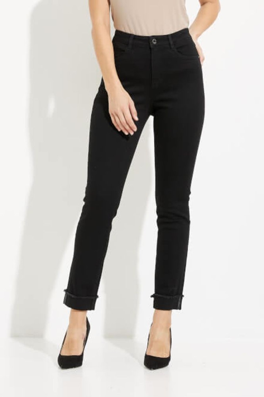 Women JOSEPH RIBKOFF Bottoms | Joseph Ribkoff- Slim Fit Denim Pant Black