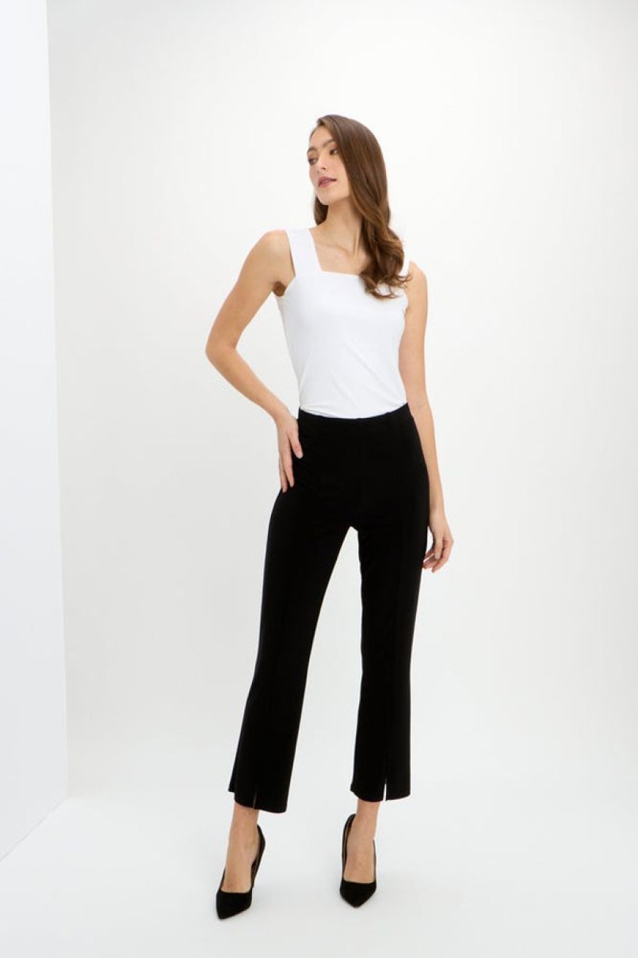 Women JOSEPH RIBKOFF Bottoms | Joseph Ribkoff- Vertical Seam Straight Leg Pants