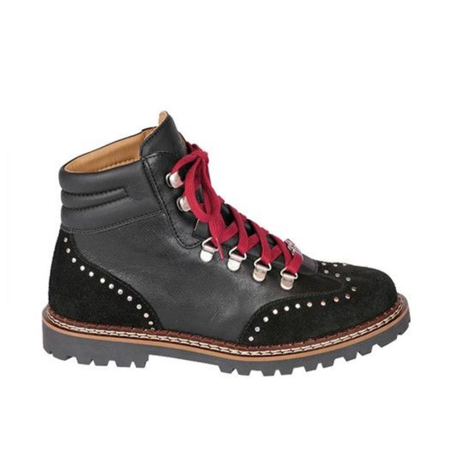 Women AMMANN Casual Footwear | Ammann- Women'S Valbella 3 Boot Punk Blk-Studs