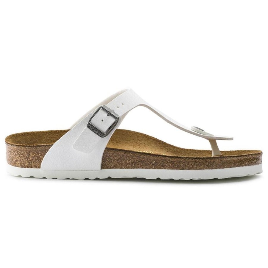 Women BIRKENSTOCK Casual Footwear | Birkenstock- Unisex Gizeh Birko-Flor Sandal White