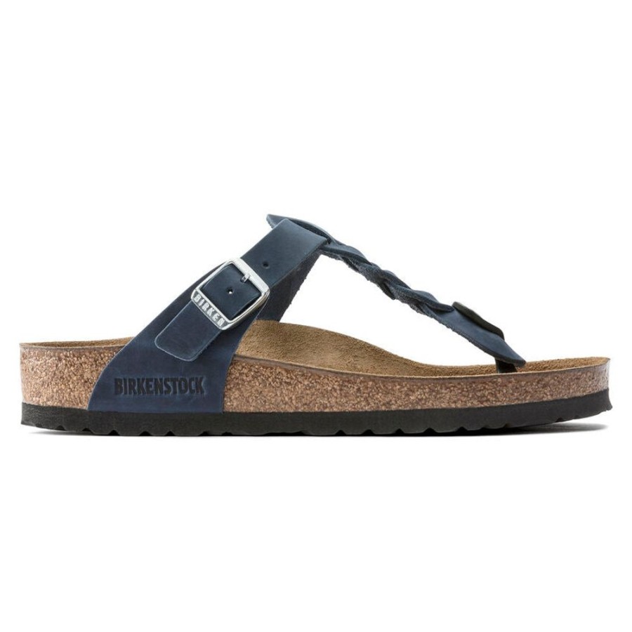 Women BIRKENSTOCK Sandals | Birkenstock- Women'S Gizeh Braided Sandal Navy