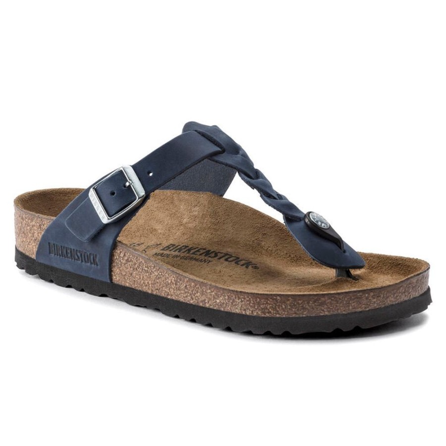 Women BIRKENSTOCK Sandals | Birkenstock- Women'S Gizeh Braided Sandal Navy