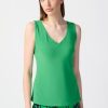 Women JOSEPH RIBKOFF Tops | Joseph Ribkoff- V-Neck Sleeveless Top Island Green